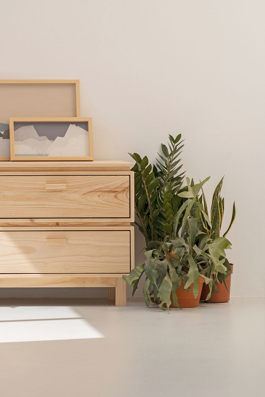 Imagen de ambiente 1 para:Cómoda doble de madera natural